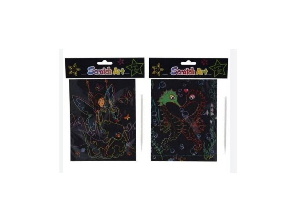 Vyškrabovací obrázek 18x14,5cm