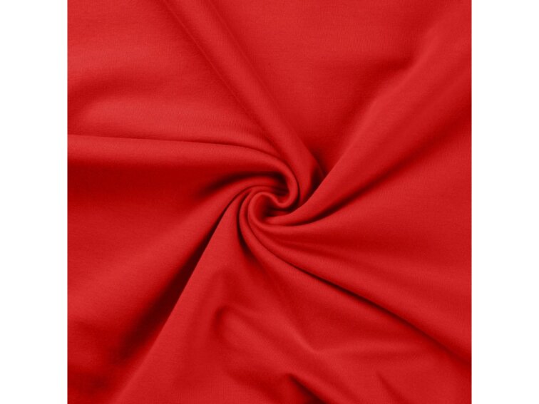 Jednobarevná teplákovina 235g - Červená