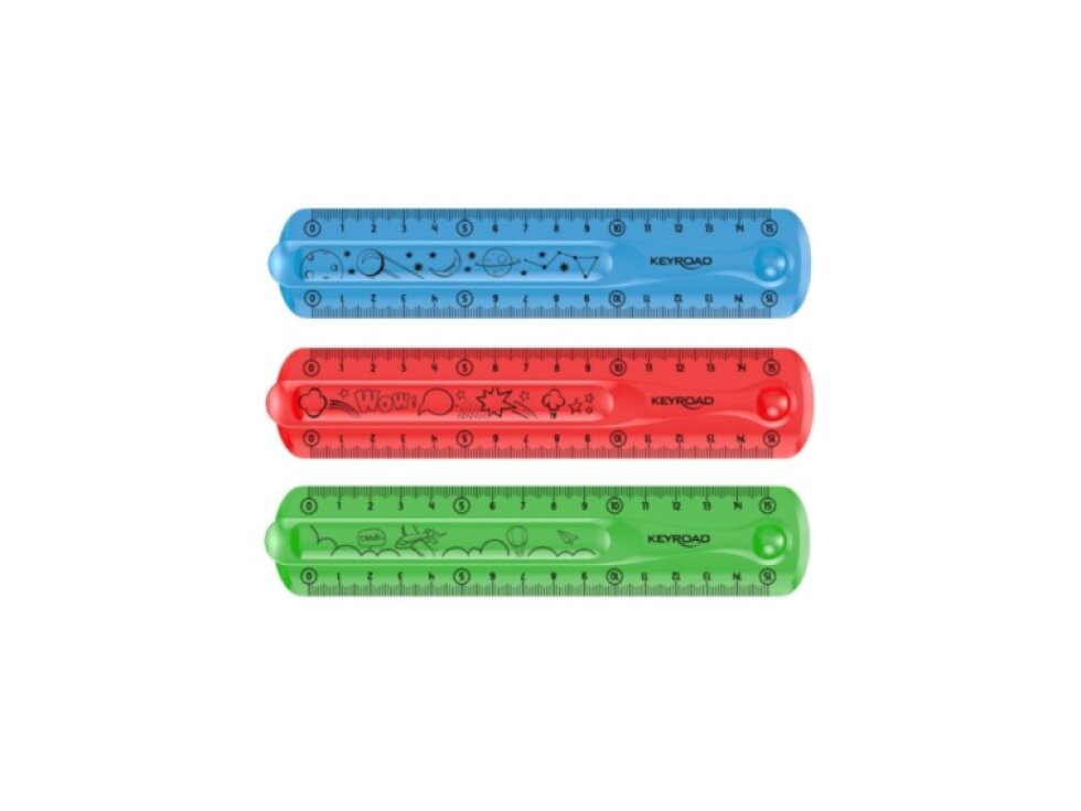 Pravítko KEYROAD Flexi - 15 cm - asort MIX