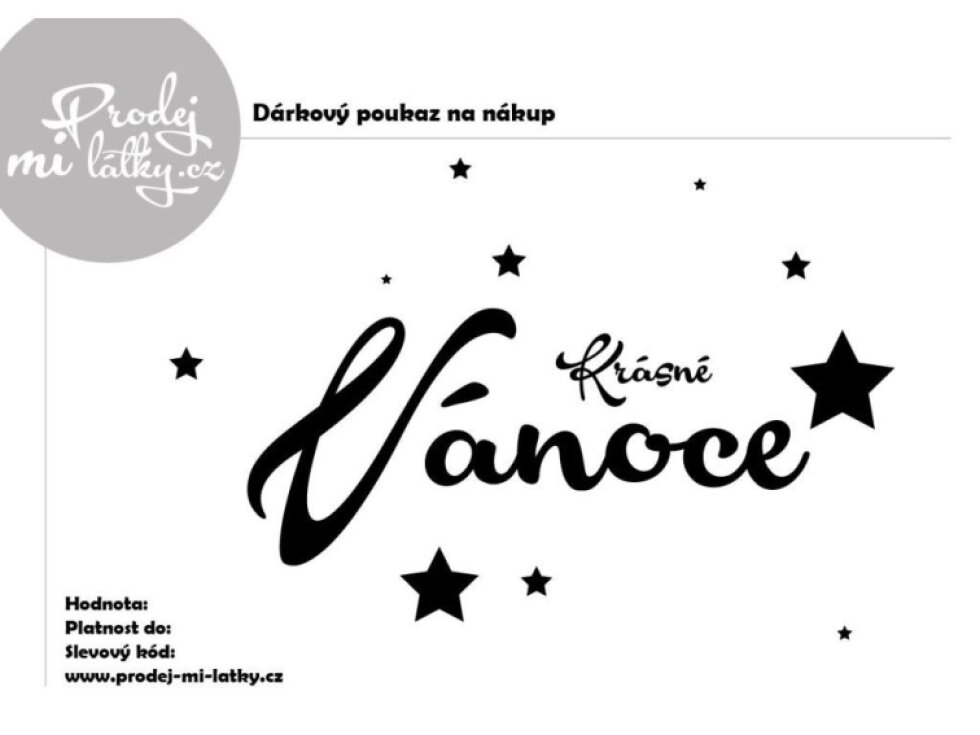 Dárkový poukaz - Krásné Vánoce