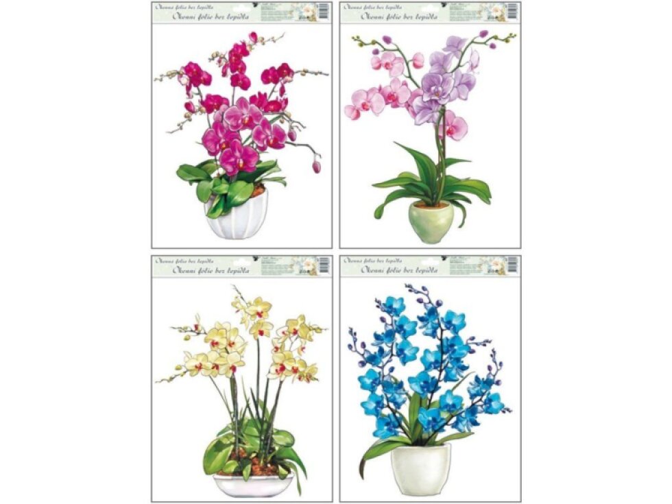 Okenní fólie - orchideje - 42 x 30 cm
