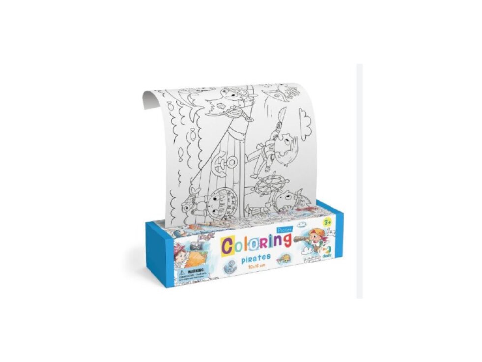 Plakát na vybarvení piráti 70x16cm