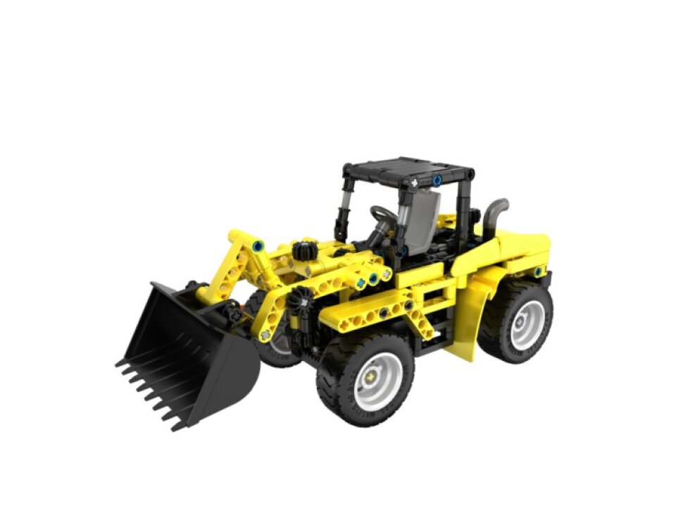 Stavebnice iM.MASTER 2v1 stavební auto plast 320 dílků v krabici 31x23x7cm