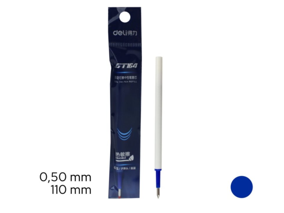 Náplň do mazací propisky modrá DELI GT164