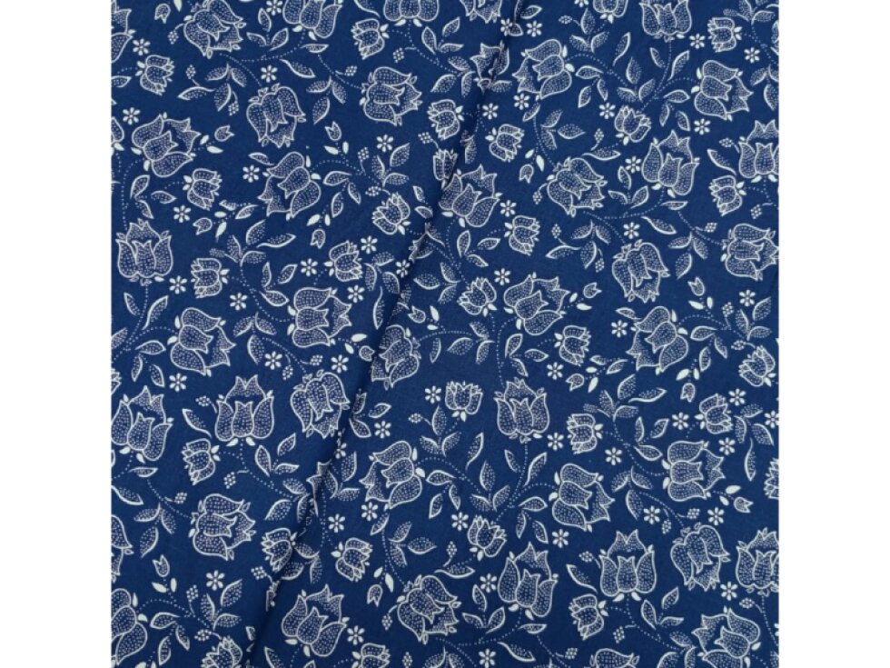 Plátno - Modrotisk, tulipán