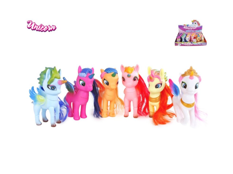 Unicorn jednorožec 13cm s otáčecí hlavou