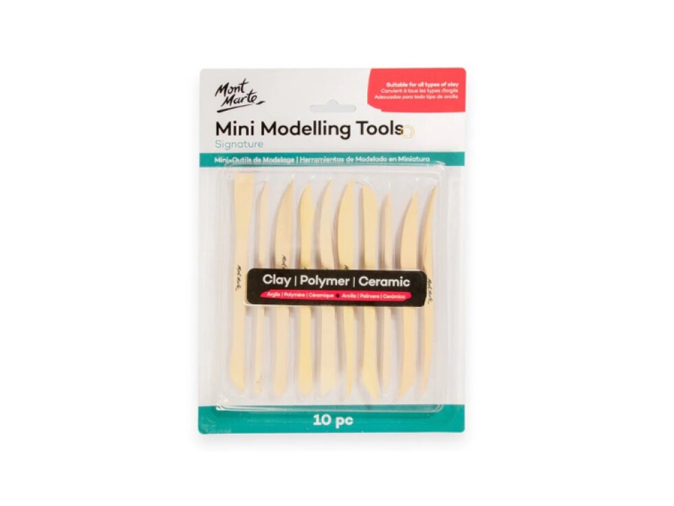 Sada dřevěných oboustranných nástrojů na modelování - 10 ks