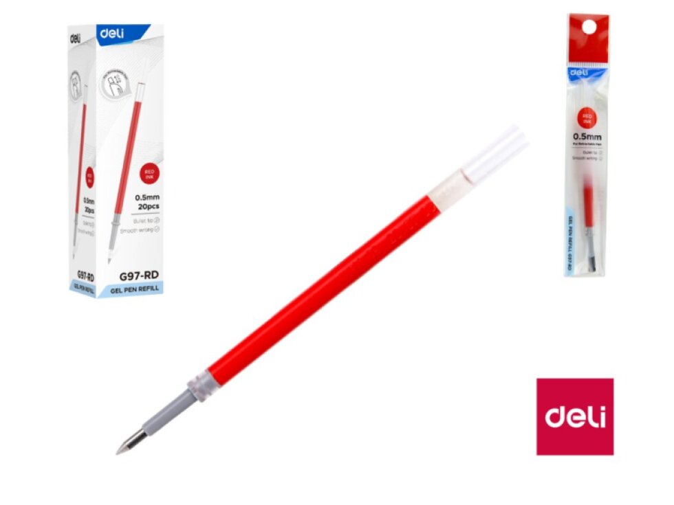 Náplň do gelového pera červená 0,5mm