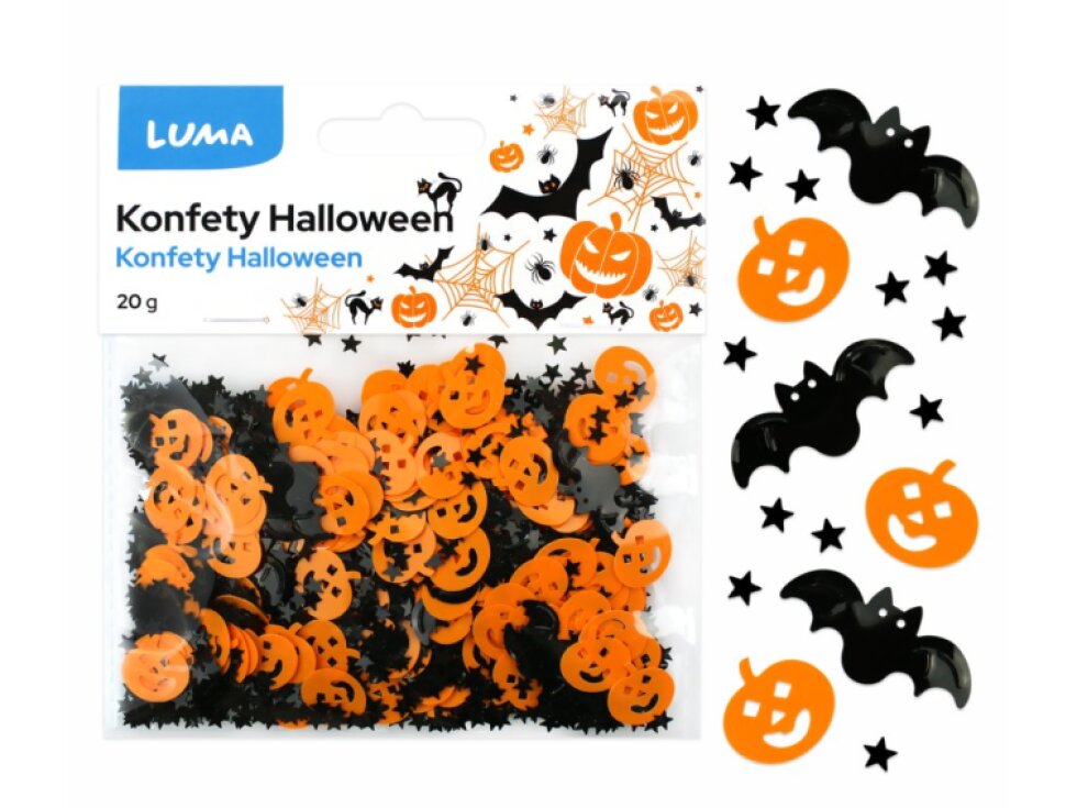 Konfety HALLOWEEN dýně/netopýr 20g