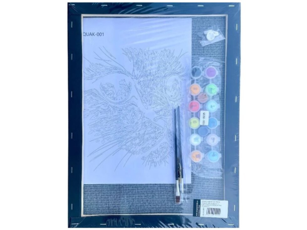 Malování na černé plátno 40 x 50 cm, tygr