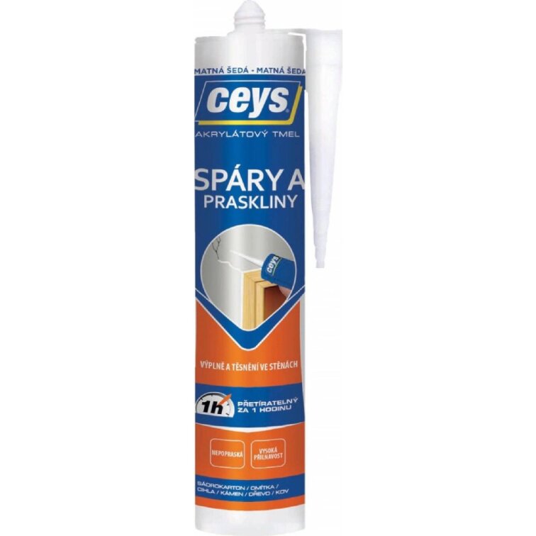 CEYS AKRYL SPÁRY A PRASKLINY MATNÁ ŠEDÁ 280ML