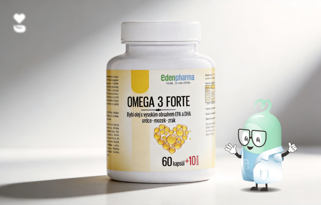 EDENPharma Omega 3 FORTE 60+10 cps