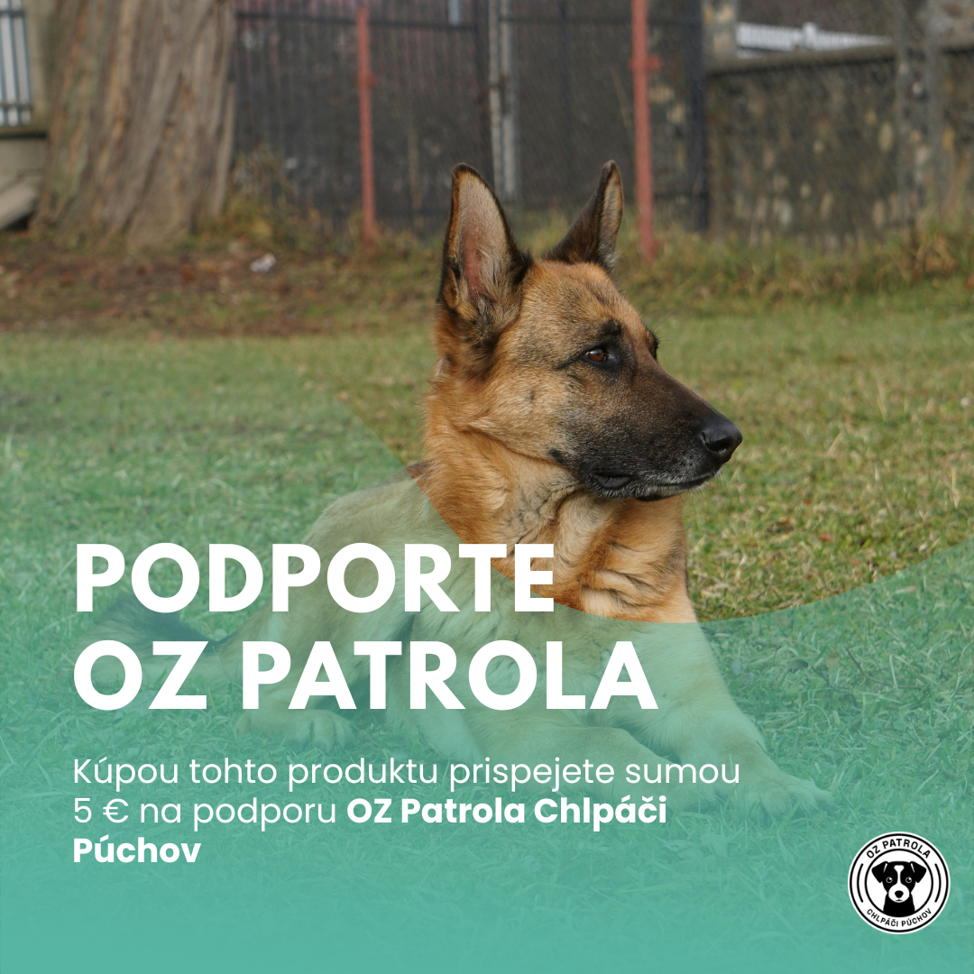 Nažehlovačka pes, celovyšívaná – podpora OZ Patrola Chlpáči Púchov