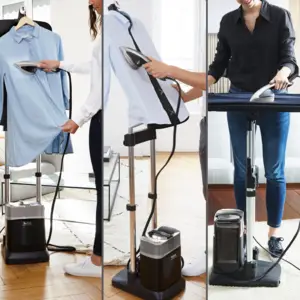 Naparovač odevov so stojanom Tefal Ixeo Power QT2028F0 čierna