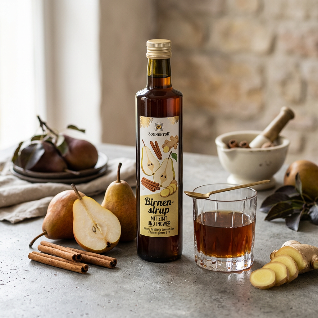 Hruškový sirup BIO s kurkumou a kořením - 500 ml