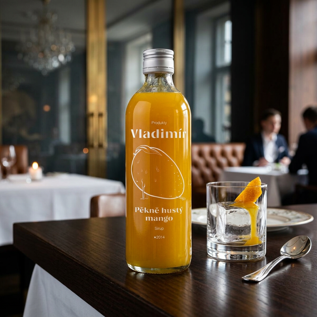Sirup pěkně hustý mango - 500 ml