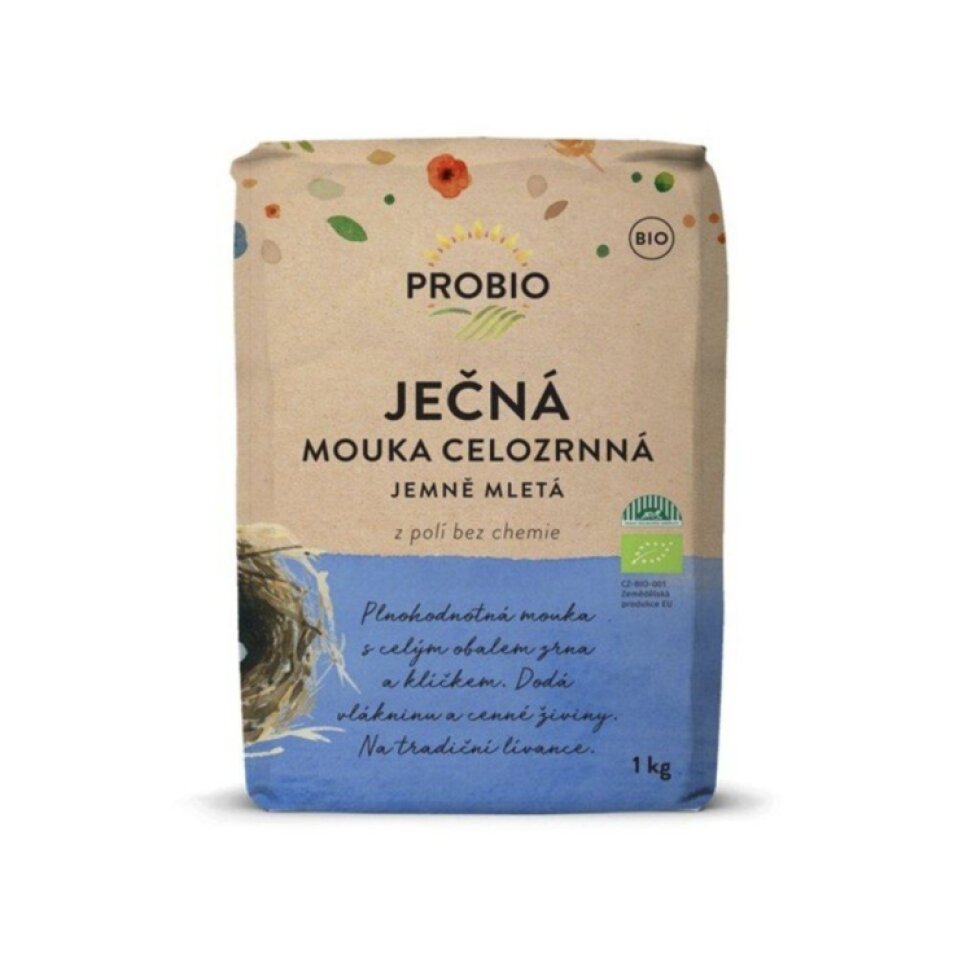 Ječná celozrnná mouka BIO jemně mletá