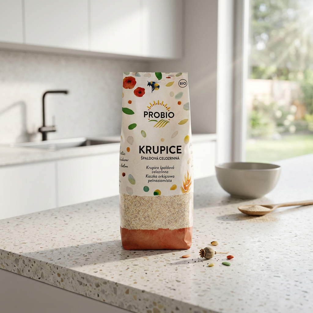 Krupice BIO špaldová celozrnná