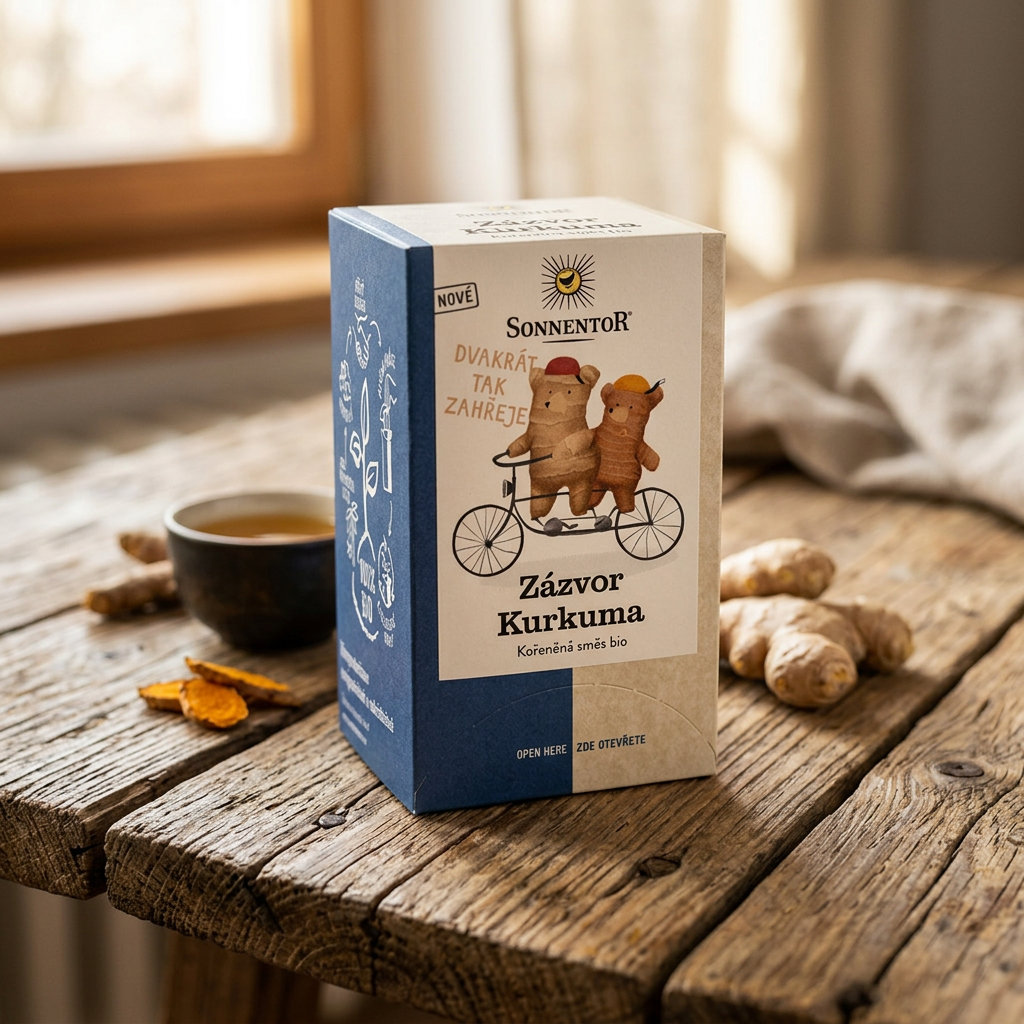 Čaj BIO zázvor a kurkuma - porcovaný - 32,4 g