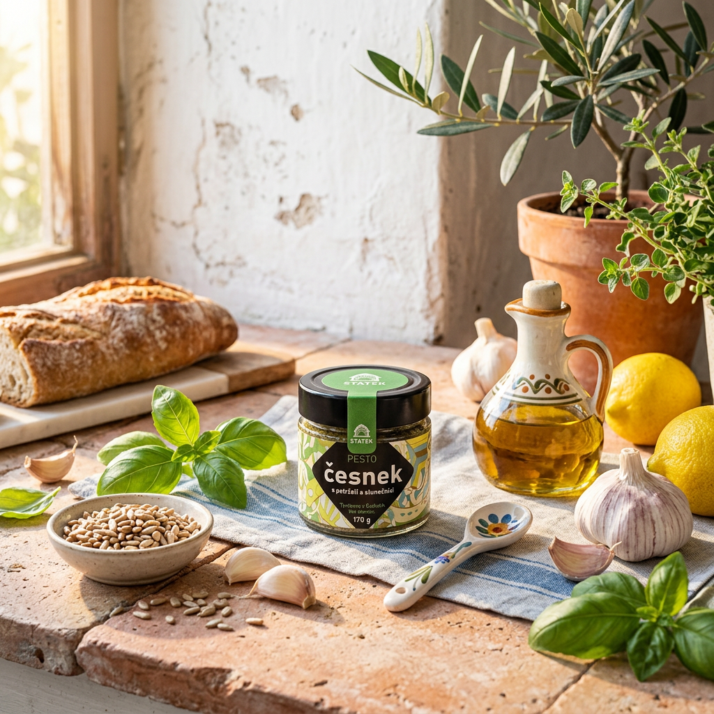 Pesto česnek s petrželí a slunečnicí - 170 g