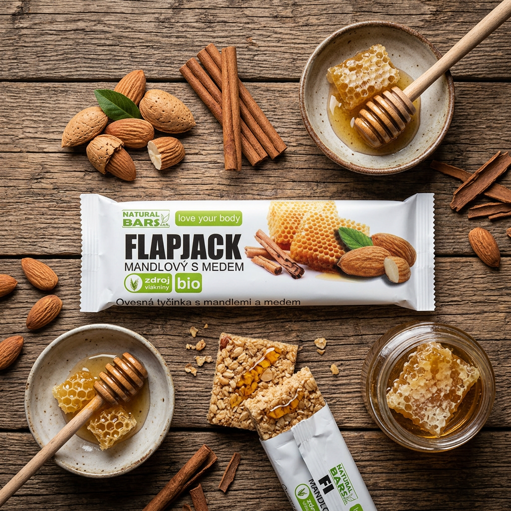 FlapJack BIO s mandlemi a medem - 40 g