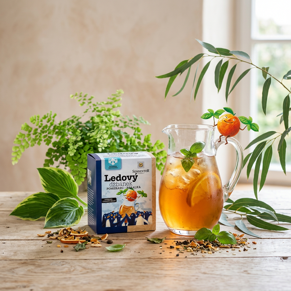 Ledový džbánek BIO pomeranč bazalka - 40 g