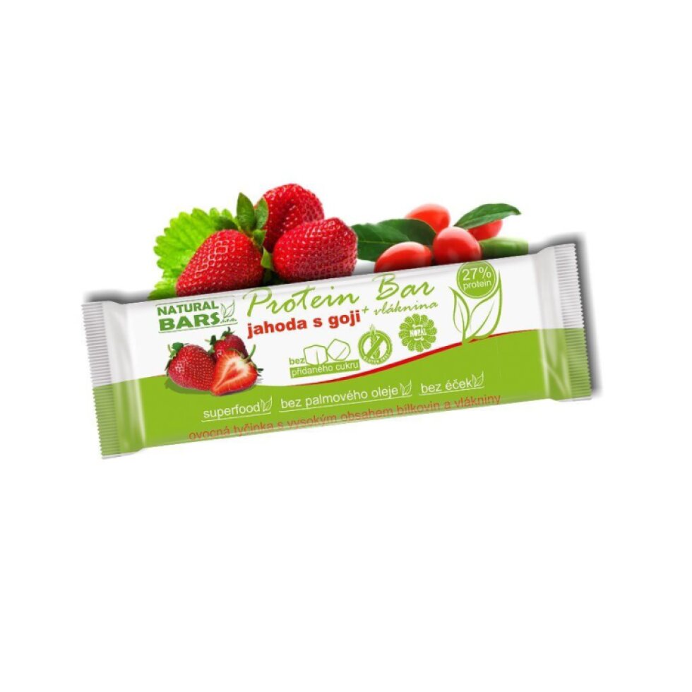 Jahodová tyčinka s goji proteinová - 40 g