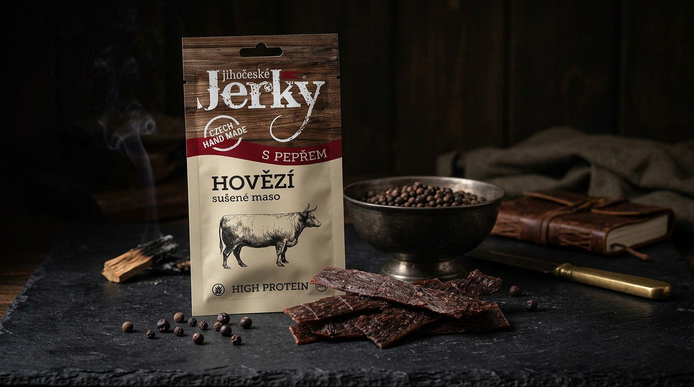 Hovězí sušené maso s pepřem - 20 g