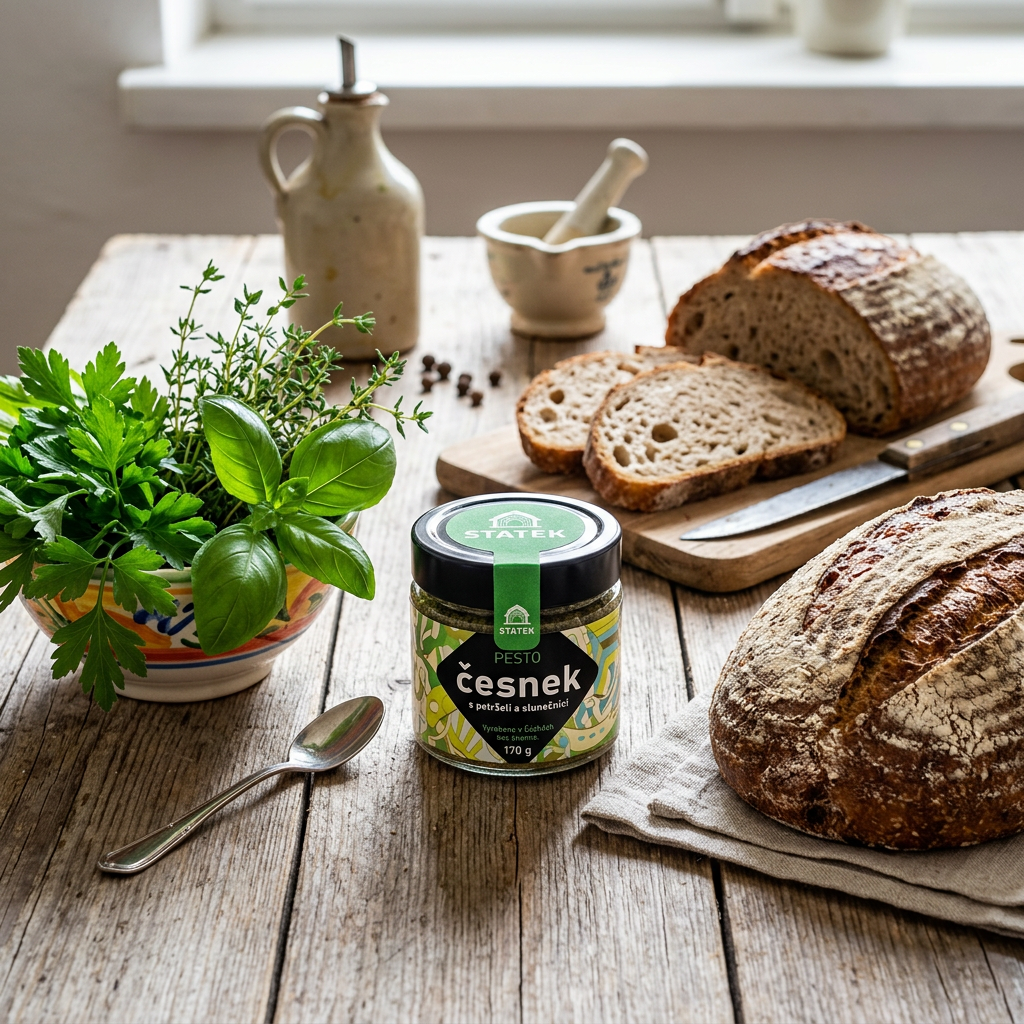 Pesto česnek s petrželí a slunečnicí - 170 g