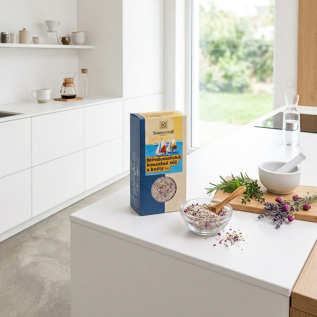 Středomořská kouzelná sůl BIO s květy - 120 g