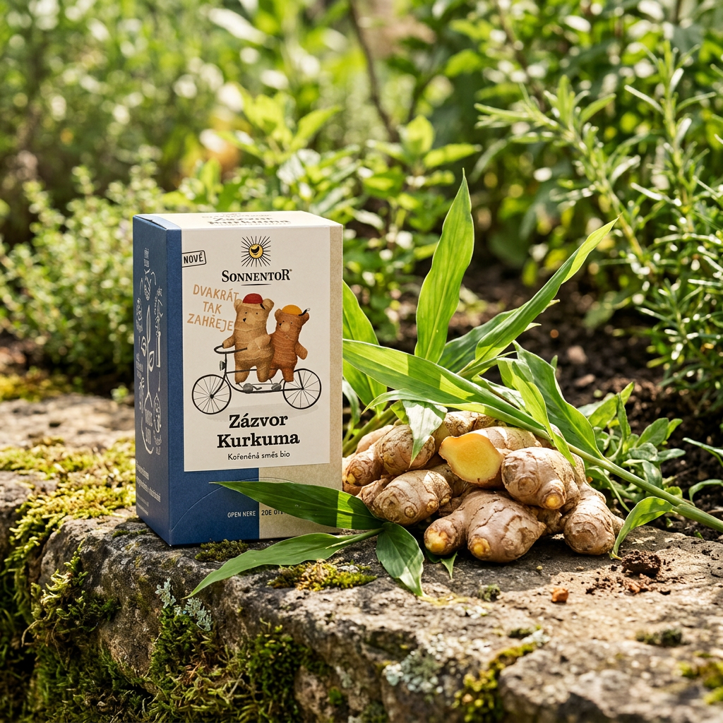 Čaj BIO zázvor a kurkuma - porcovaný - 32,4 g