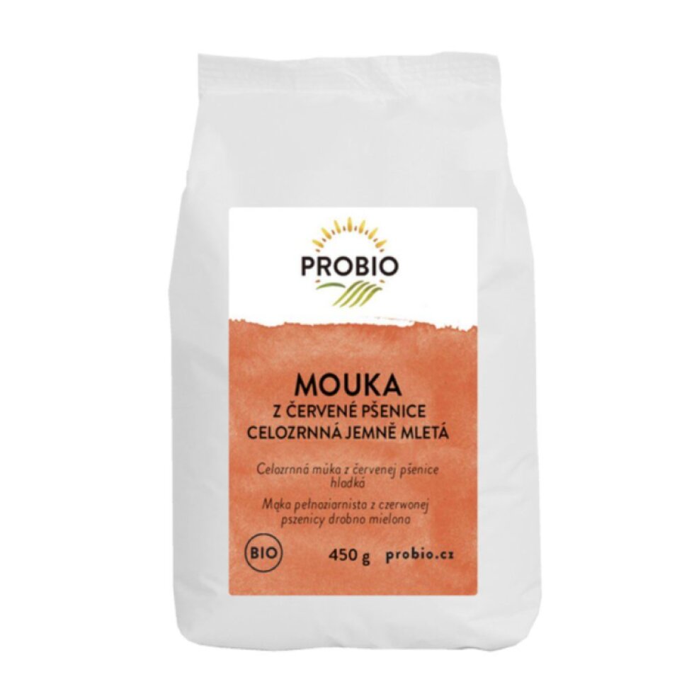 Mouka z červené pšenice BIO celozrnná jemně mletá