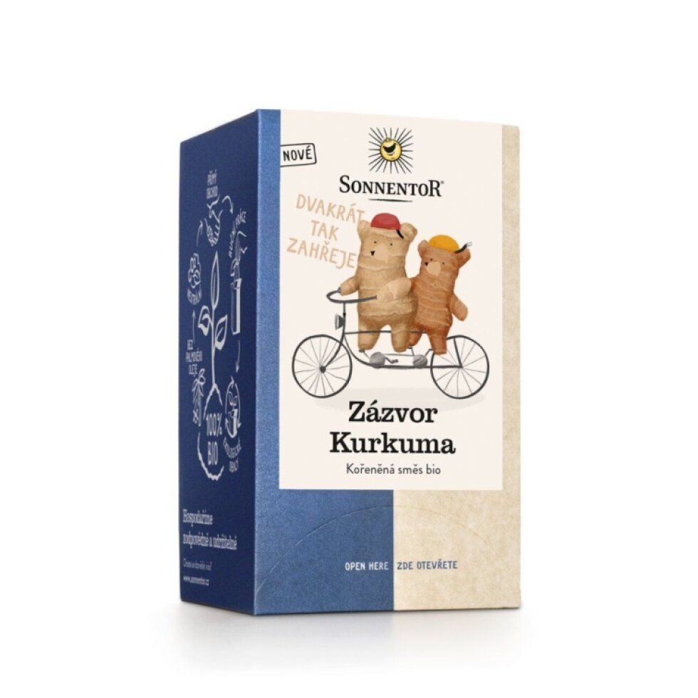 Čaj BIO zázvor a kurkuma - porcovaný - 32,4 g