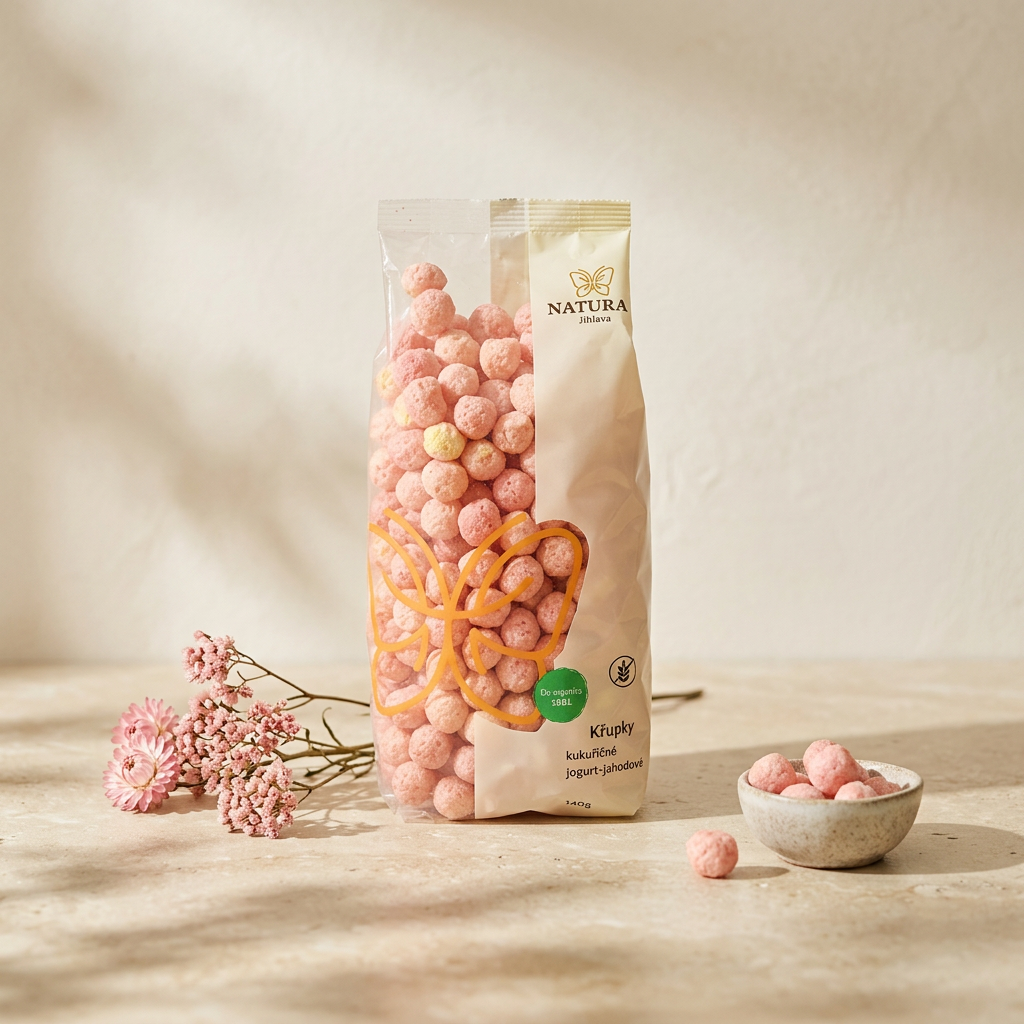 Kukuřičné křupky jogurt jahoda - 140 g