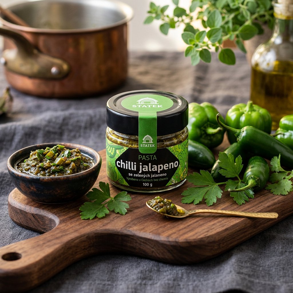 Pasta chilli jalapeno ze zelených jalapeno - 170 g