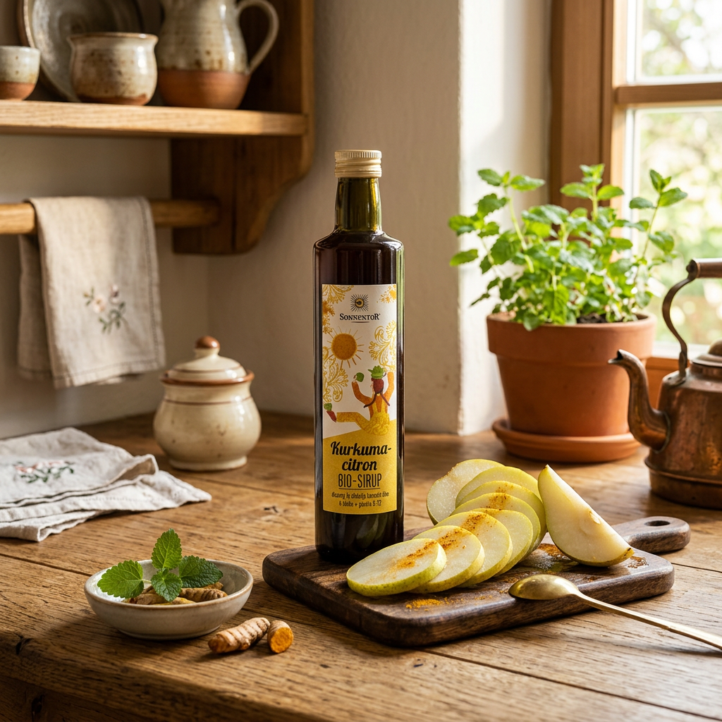 Hruškový sirup BIO s kurkumou a kořením - 500 ml