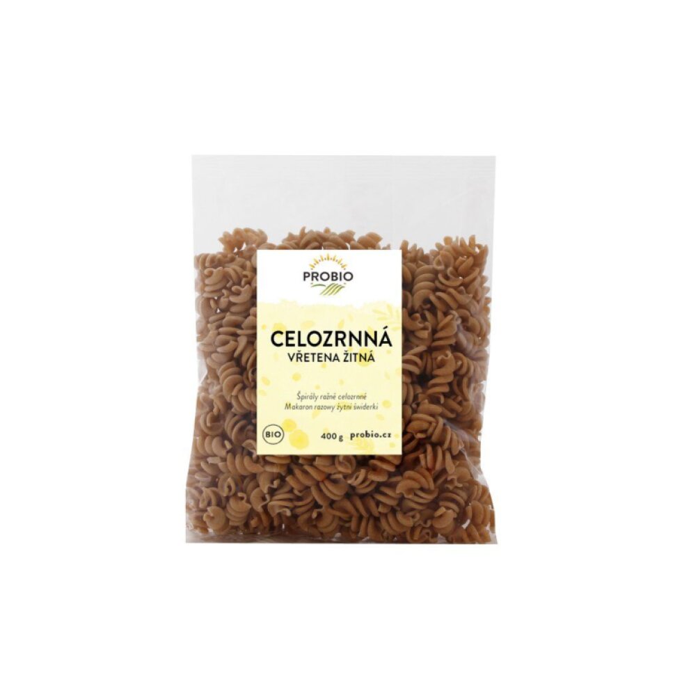 Žitné těstoviny BIO vřetena celozrnná - 400 g