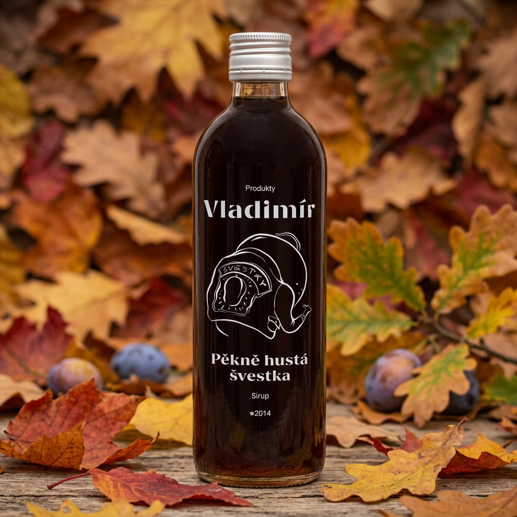 Sirup pěkně hustá švestka s kořením - 500 ml