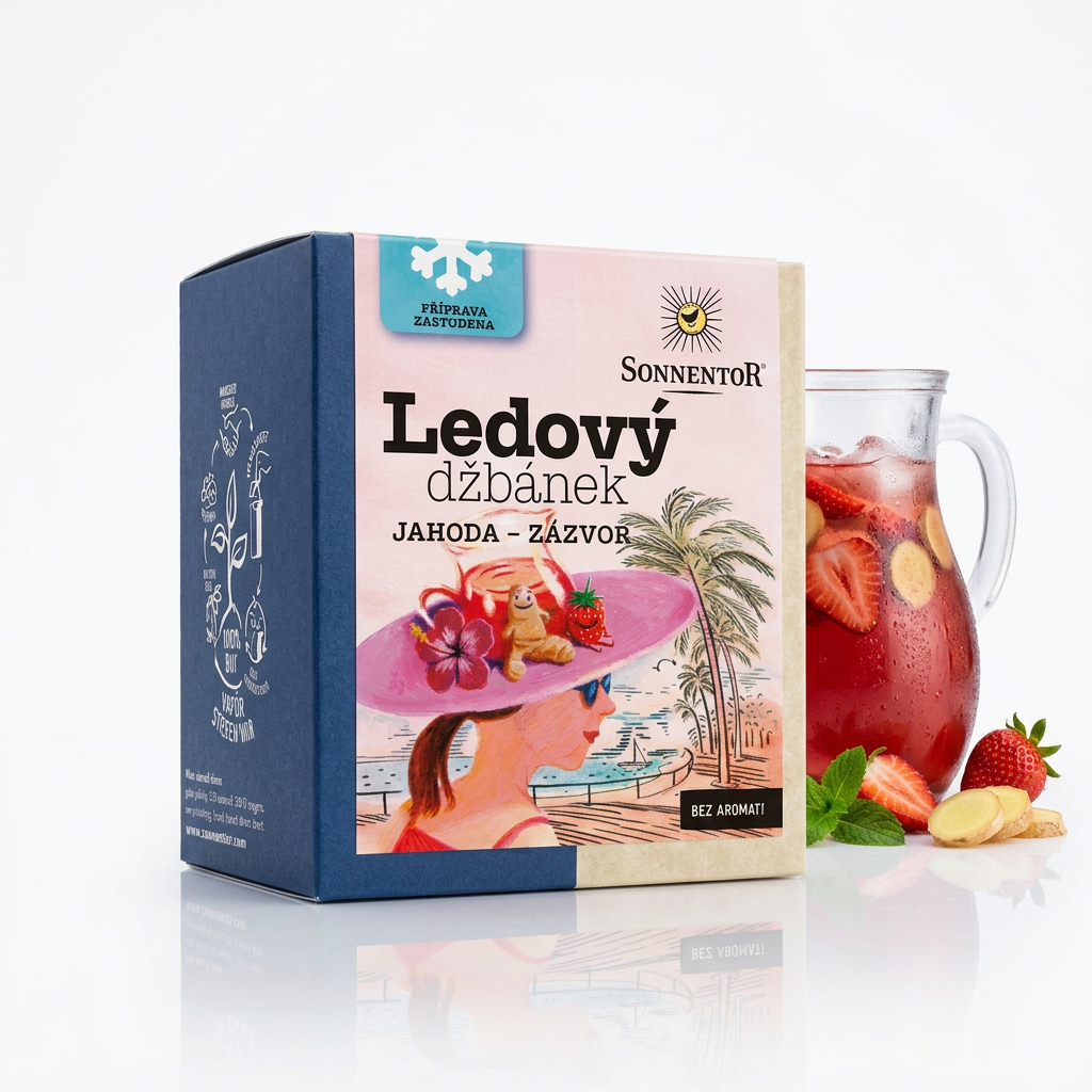 Ledový džbánek BIO jahoda zázvor - 44,8 g