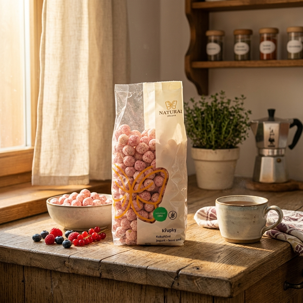 Kukuřičné křupky jogurt lesní ovoce - 140 g