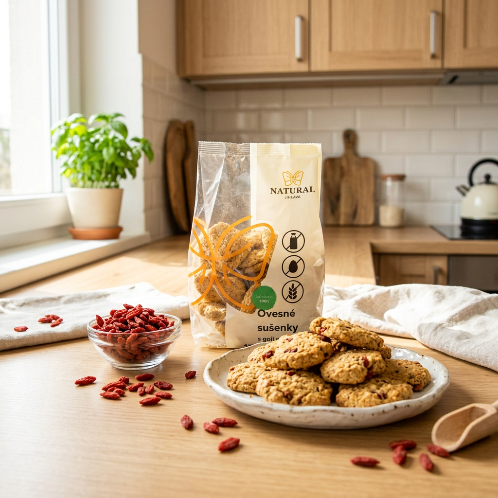 Ovesné sušenky s goji a kokosem - 150 g