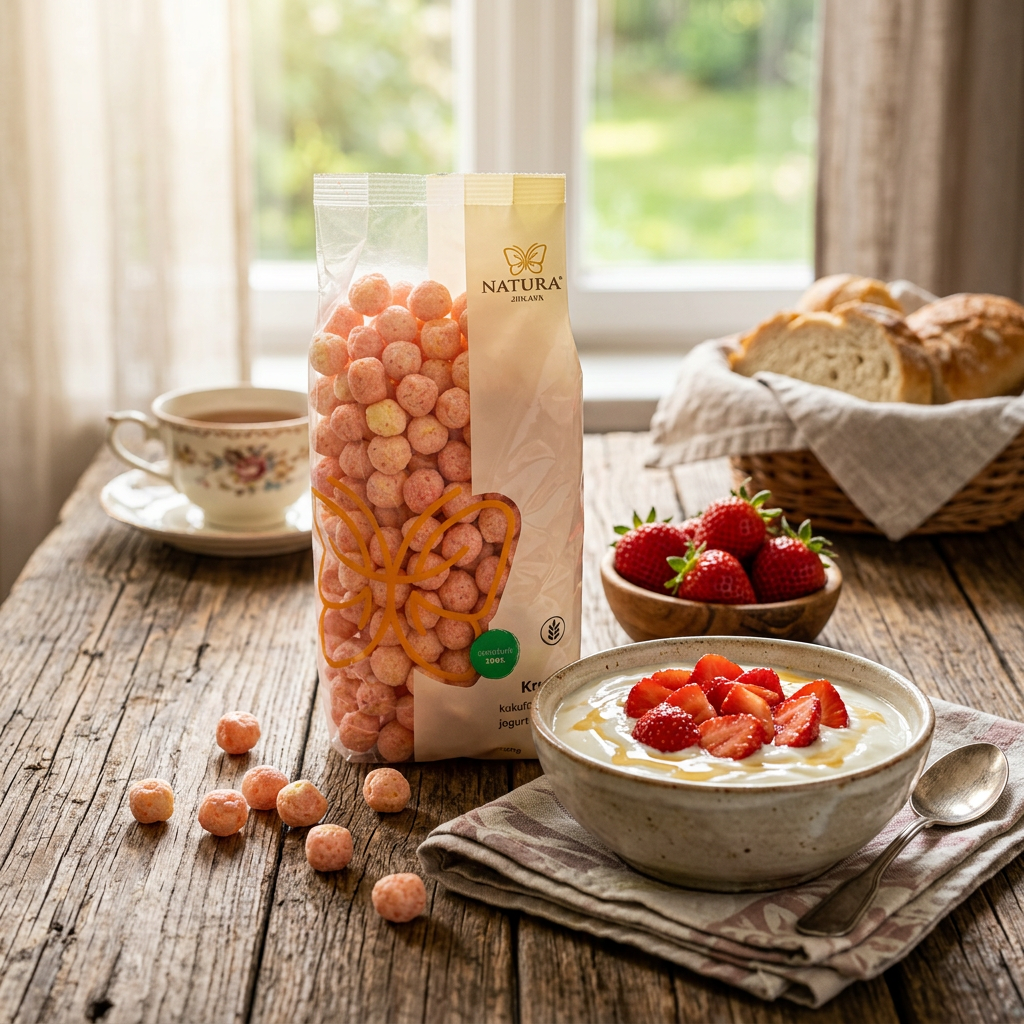 Kukuřičné křupky jogurt jahoda - 140 g