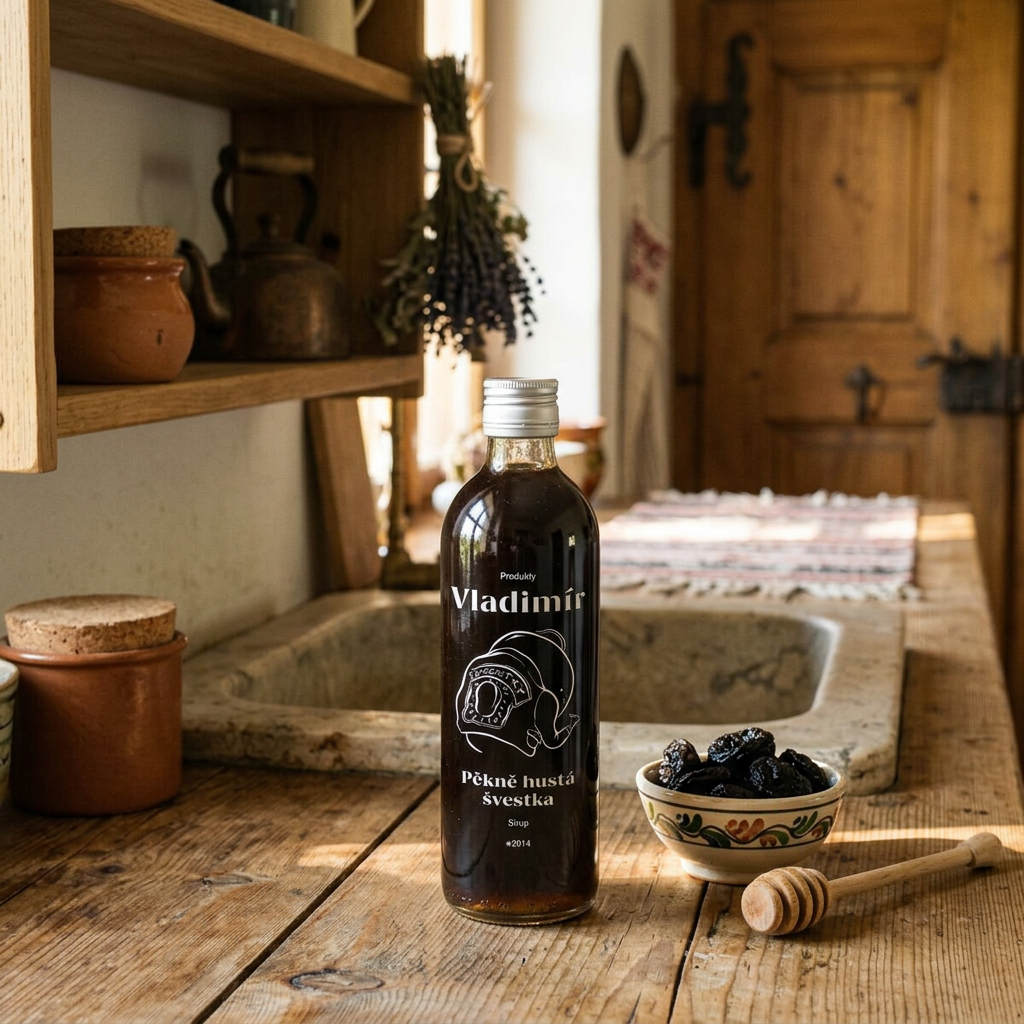 Sirup pěkně hustá švestka s kořením - 500 ml
