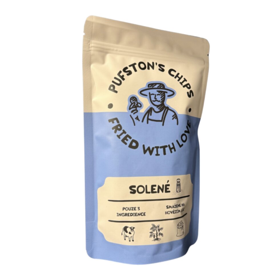 Bramborové chipsy solené na českém hovězím loji - 80 g
