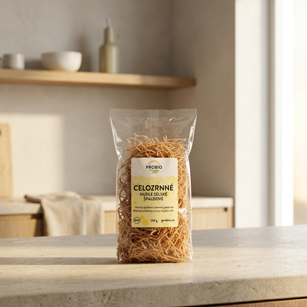 Nudle BIO špaldové celozrnné široké - 250 g