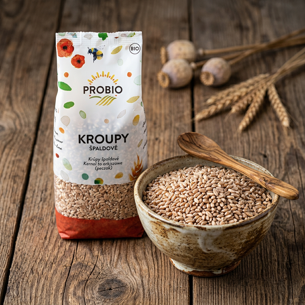 Kroupy BIO špaldové kornetto