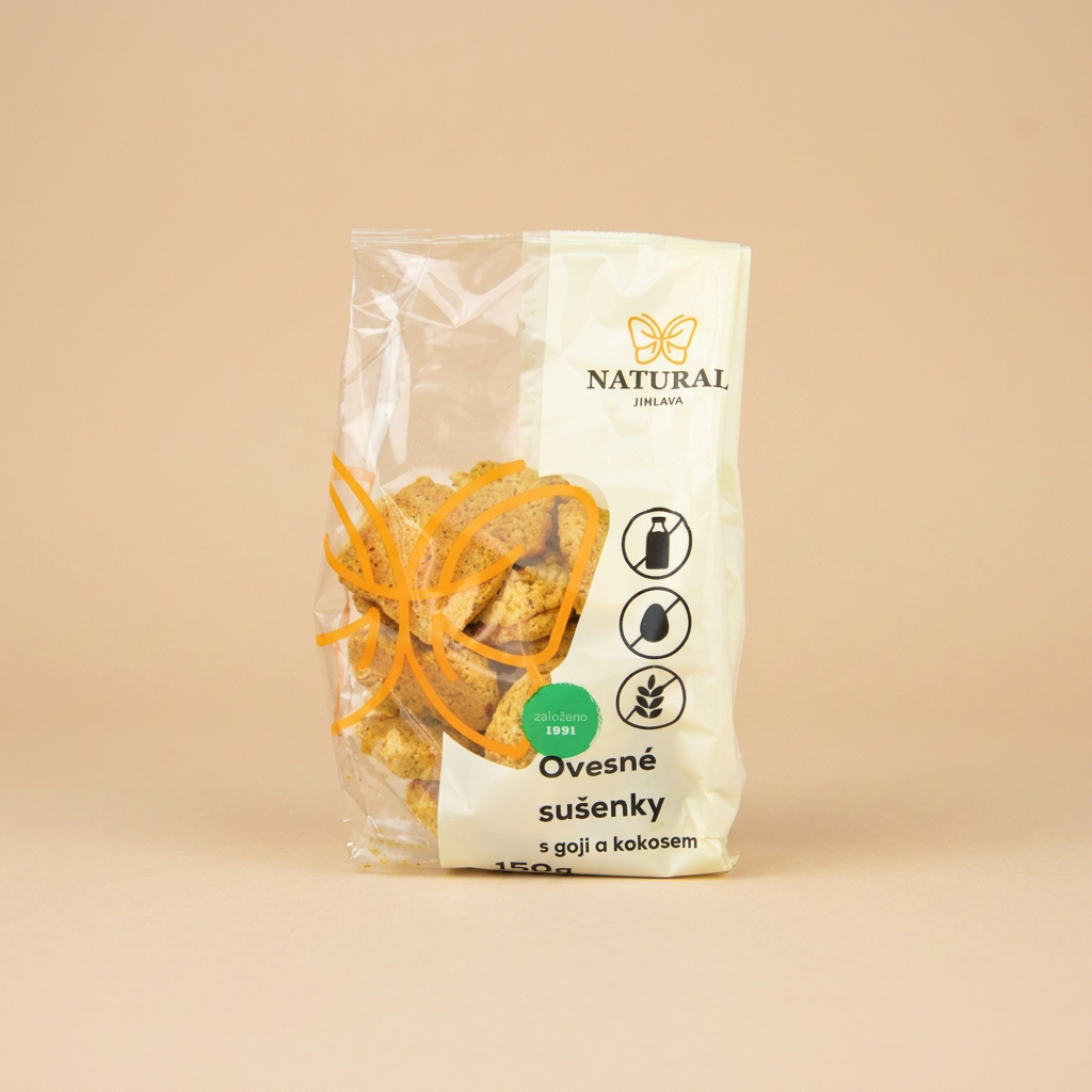 Ovesné sušenky s goji a kokosem - 150 g