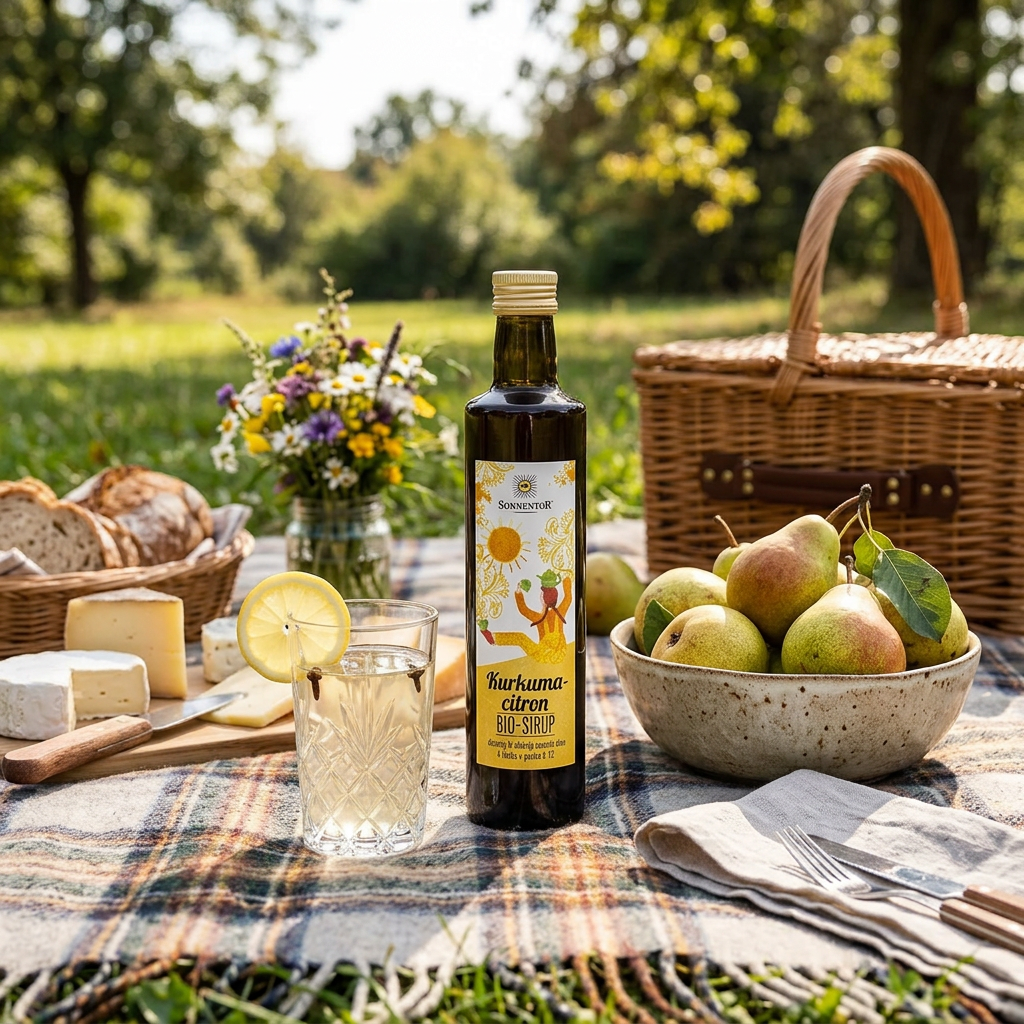 Hruškový sirup BIO s kurkumou a kořením - 500 ml