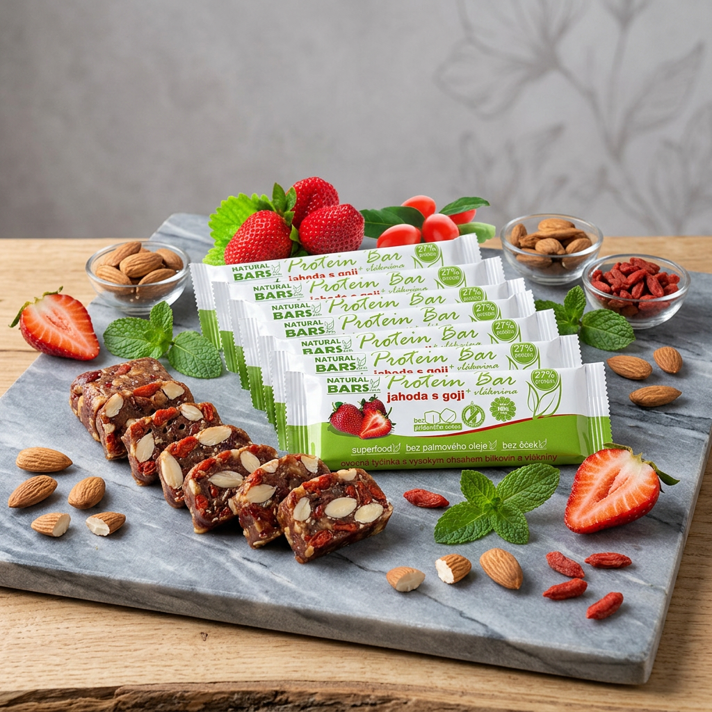 Jahodová tyčinka s goji proteinová - 40 g