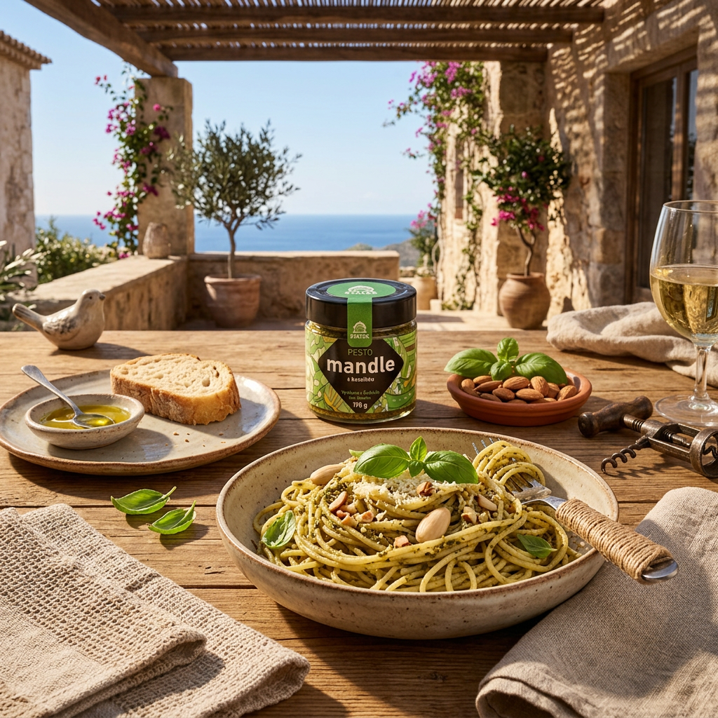 Pesto mandle s bazalkou - 170 g